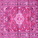 Square Medallion Pink Traditional Rug, tr4340pnk