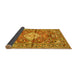 Sideview of Medallion Yellow Traditional Rug, tr4340yw