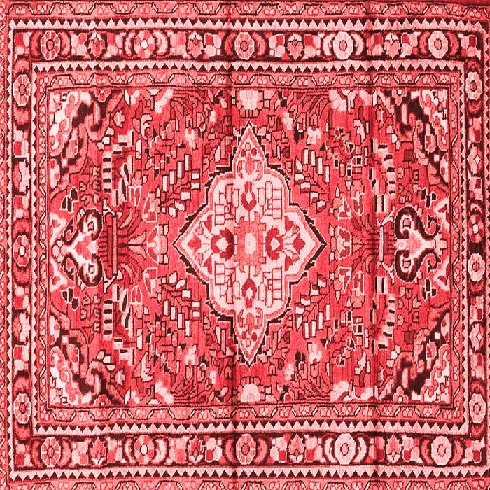 Machine Washable Medallion Red Traditional Rug, wshtr4340red