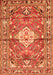 Serging Thickness of Machine Washable Medallion Orange Traditional Area Rugs, wshtr4340org