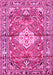 Medallion Pink Traditional Rug, tr4340pnk