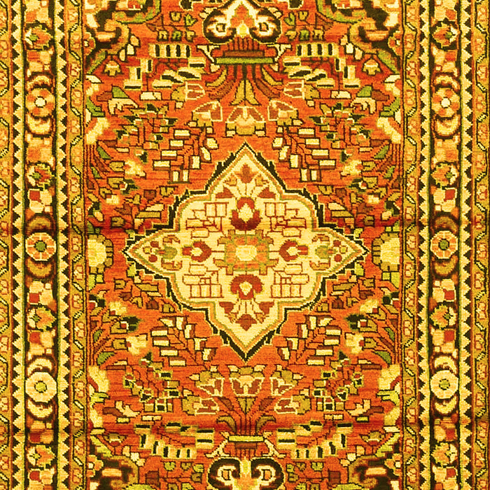 Medallion Yellow Traditional Rug, tr4340yw