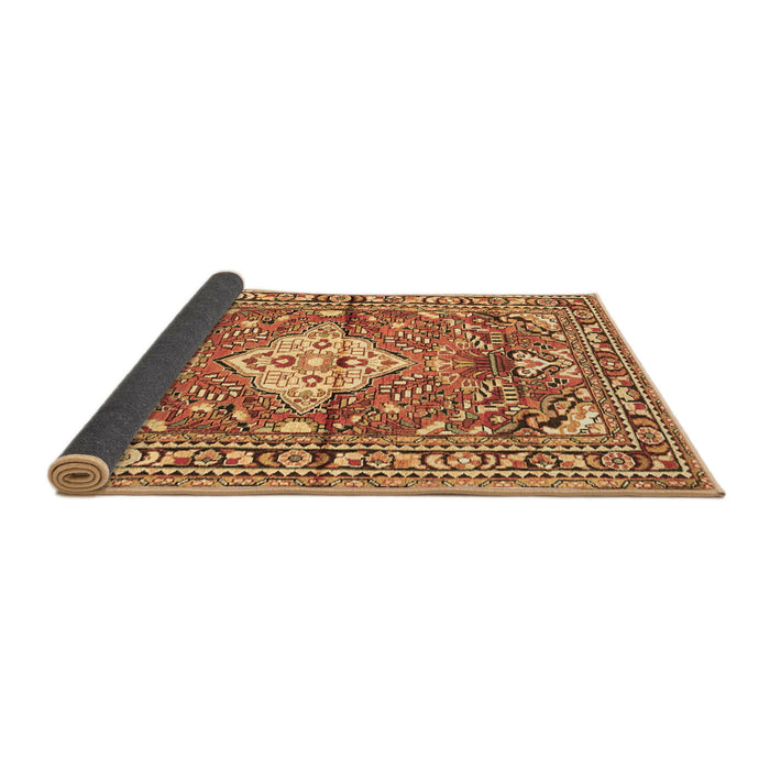 Sideview of Medallion Brown Traditional Rug, tr4340brn