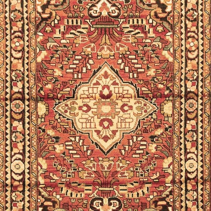 Medallion Brown Traditional Rug, tr4340brn