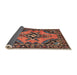 Sideview of Traditional Orange Salmon Pink Medallion Rug, tr4341