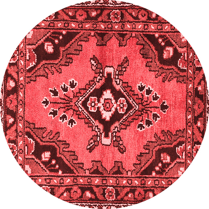 Machine Washable Medallion Red Traditional Rug, wshtr4341red