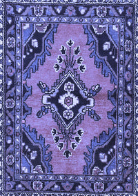 Medallion Blue Traditional Rug, tr4341blu