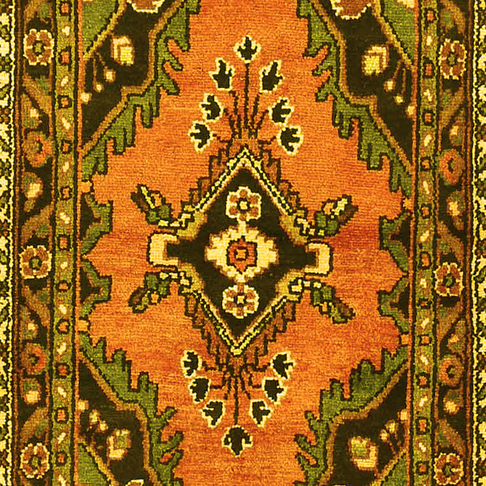 Medallion Yellow Traditional Rug, tr4341yw
