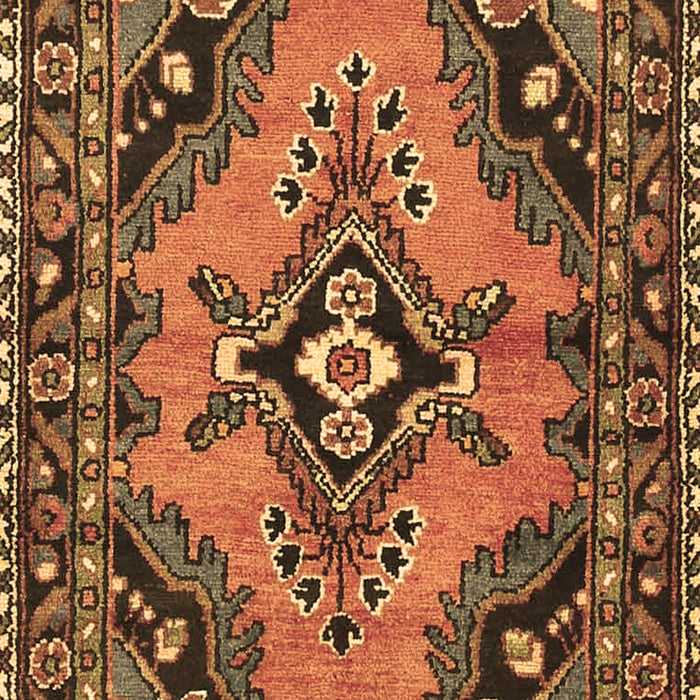 Machine Washable Medallion Brown Traditional Rug, wshtr4341brn