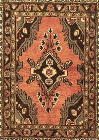 Medallion Brown Traditional Rug, tr4341brn