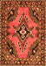 Medallion Orange Traditional Rug, tr4341org