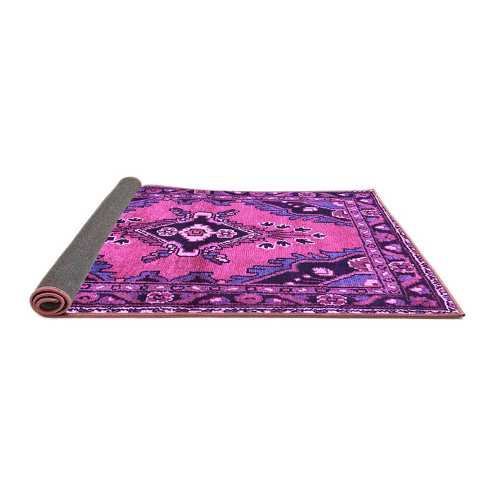 Sideview of Medallion Purple Traditional Rug, tr4341pur