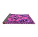 Sideview of Medallion Purple Traditional Rug, tr4341pur