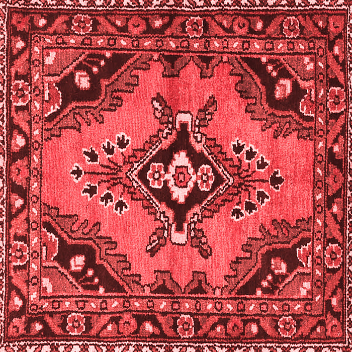 Machine Washable Medallion Red Traditional Rug, wshtr4341red