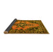 Sideview of Medallion Yellow Traditional Rug, tr4341yw