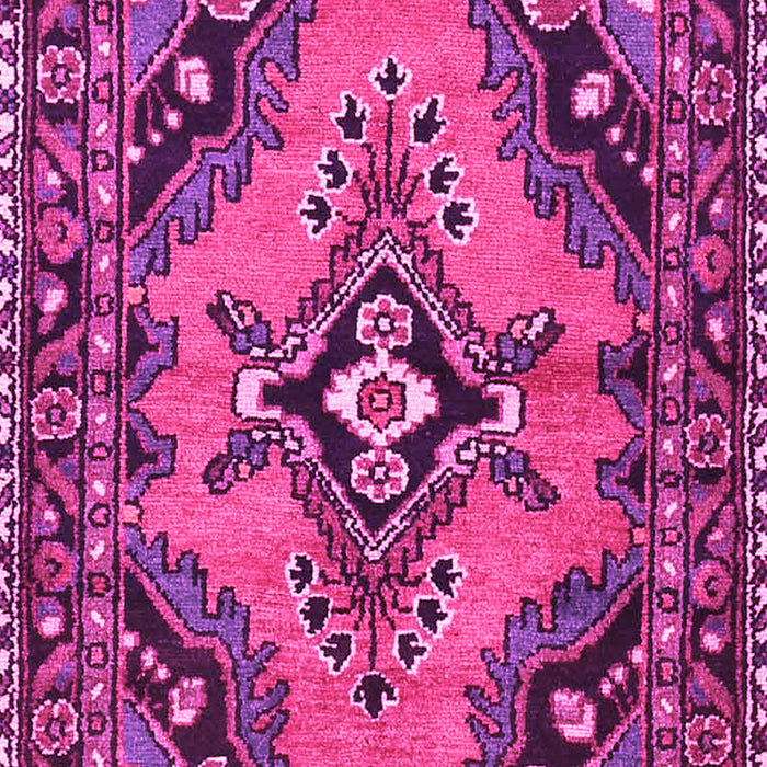 Machine Washable Medallion Pink Traditional Rug, wshtr4341pnk