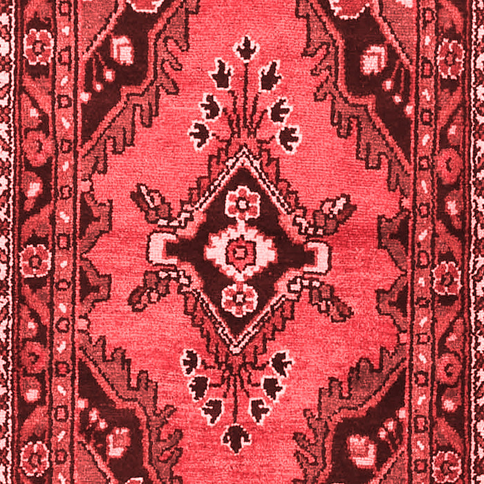 Machine Washable Medallion Red Traditional Rug, wshtr4341red