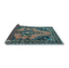 Sideview of Medallion Light Blue Traditional Rug, tr4341lblu