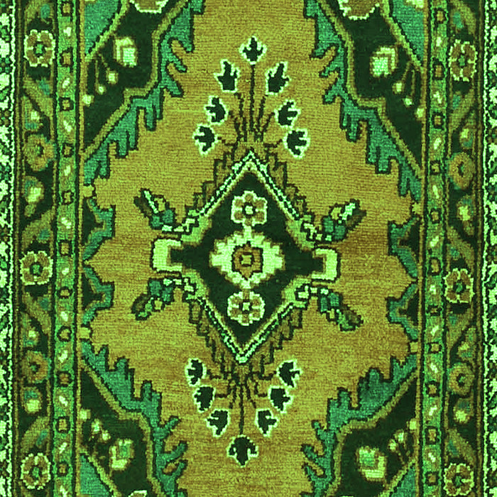 Medallion Green Traditional Rug, tr4341grn