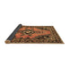 Sideview of Medallion Brown Traditional Rug, tr4341brn