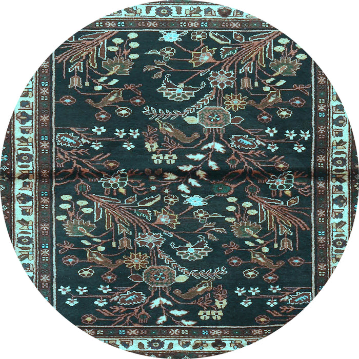 Round Persian Light Blue Traditional Rug, tr4342lblu