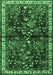 Machine Washable Persian Emerald Green Traditional Area Rugs, wshtr4342emgrn