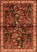 Serging Thickness of Machine Washable Persian Orange Traditional Area Rugs, wshtr4342org