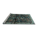 Sideview of Machine Washable Persian Light Blue Traditional Rug, wshtr4342lblu