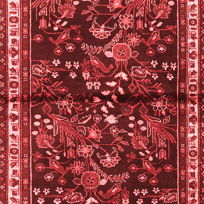 Machine Washable Persian Red Traditional Rug, wshtr4342red