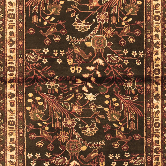 Machine Washable Persian Brown Traditional Rug, wshtr4342brn