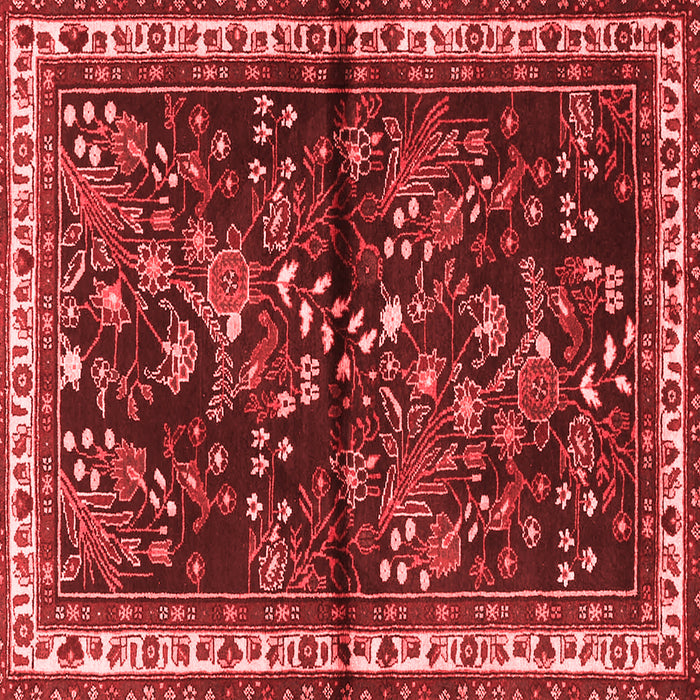 Machine Washable Persian Red Traditional Rug, wshtr4342red