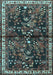 Machine Washable Persian Light Blue Traditional Rug, wshtr4342lblu