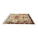 Sideview of Machine Washable Traditional Dark Sienna Brown Rug, wshtr4343