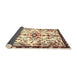 Sideview of Traditional Dark Sienna Brown Animal Rug, tr4343