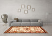 Machine Washable Animal Orange Traditional Area Rugs in a Living Room, wshtr4343org