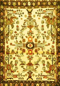 Animal Yellow Traditional Rug, tr4343yw