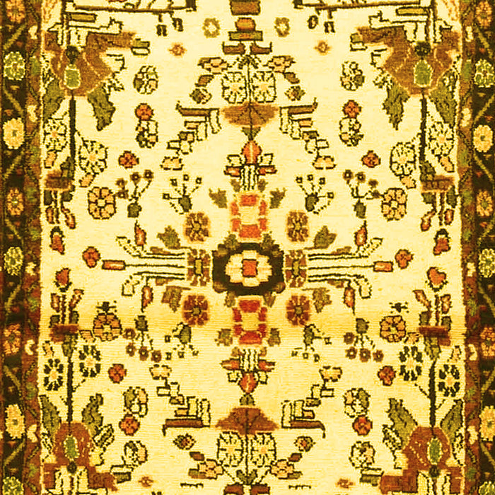 Animal Yellow Traditional Rug, tr4343yw