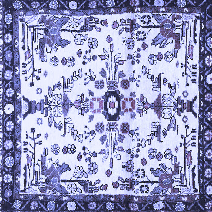 Square Animal Blue Traditional Rug, tr4343blu