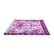 Sideview of Machine Washable Animal Purple Traditional Area Rugs, wshtr4343pur