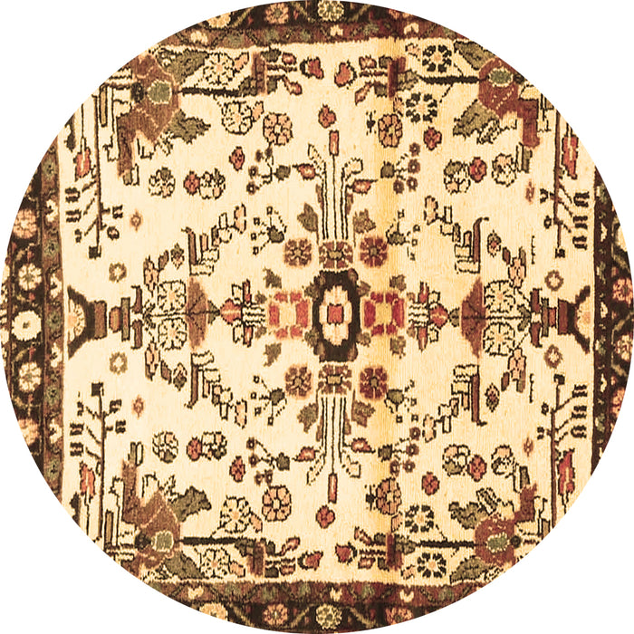 Round Animal Brown Traditional Rug, tr4343brn