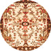 Square Animal Orange Traditional Rug, tr4343org