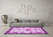 Machine Washable Animal Purple Traditional Area Rugs in a Living Room, wshtr4343pur