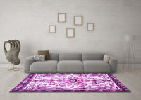 Machine Washable Animal Purple Traditional Rug, wshtr4343pur