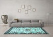 Machine Washable Animal Light Blue Traditional Rug in a Living Room, wshtr4343lblu