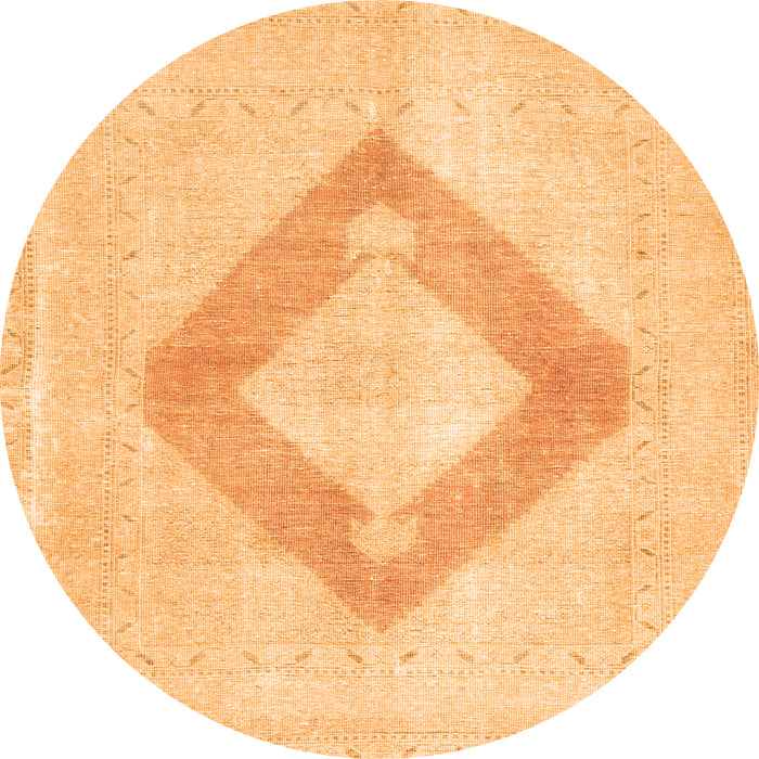 Square Persian Orange Traditional Rug, tr4344org