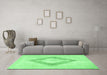 Machine Washable Persian Emerald Green Traditional Area Rugs in a Living Room,, wshtr4344emgrn