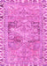 Machine Washable Persian Pink Traditional Rug, wshtr4345pnk