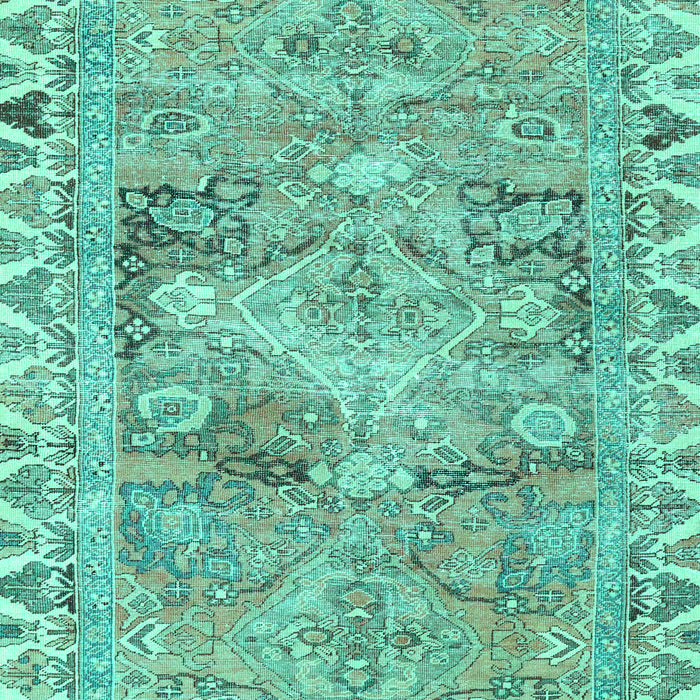 Machine Washable Persian Turquoise Traditional Area Rugs, wshtr4345turq