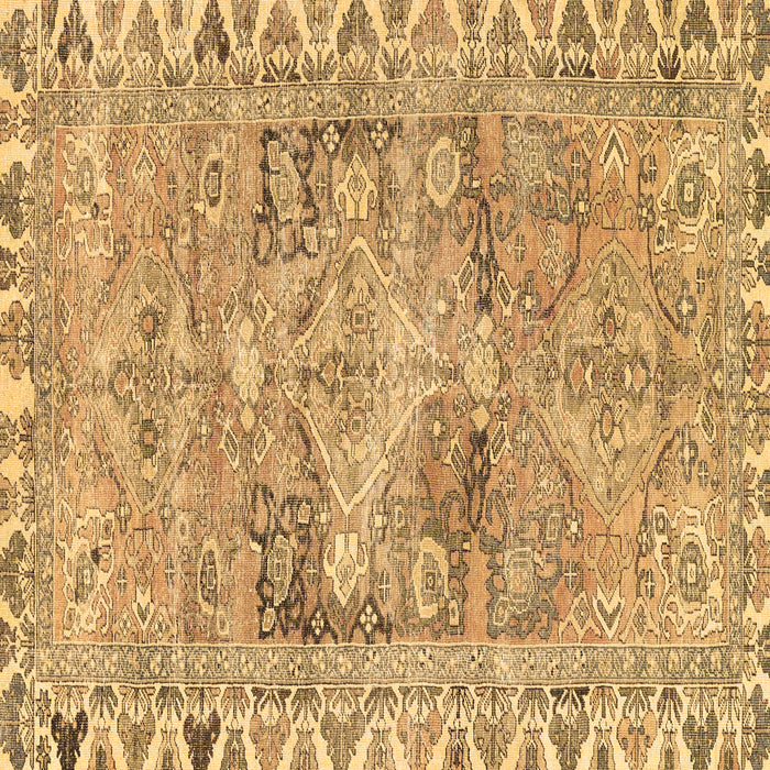 Square Persian Brown Traditional Rug, tr4345brn