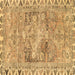Square Persian Brown Traditional Rug, tr4345brn